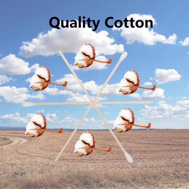 Alt view image 3 of 6 - 6 Inch Long Cotton Swabs,500pcs Cotton Swabs,Long Cotton Swabs with Wooden Handle,Great for Gun Cleaning,Pet Care and Makeup