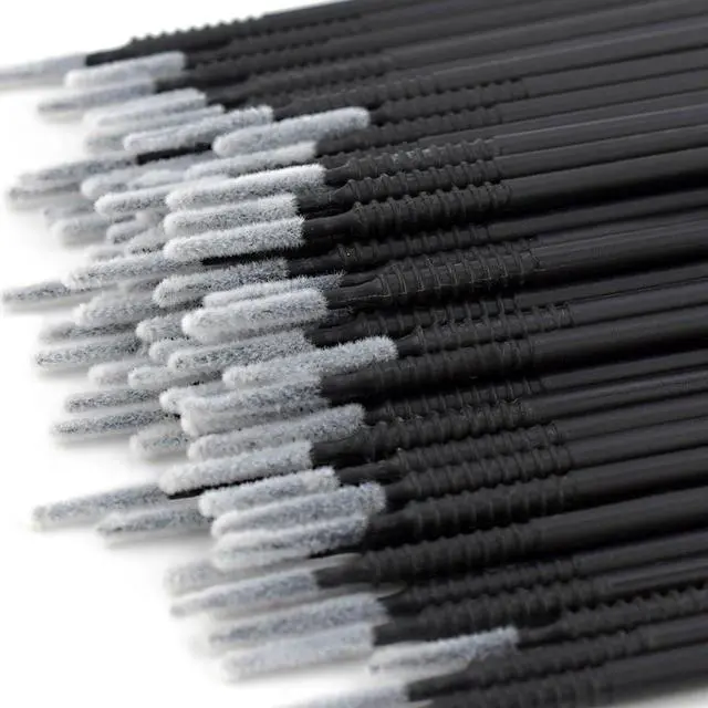 Alt view image 4 of 7 - 100 Pack Disposable Micro Brush Applicator Swabs for Eyelash Extension Lash Extensions - Suitable for Cosmetic Cleaning and Applying (Black)