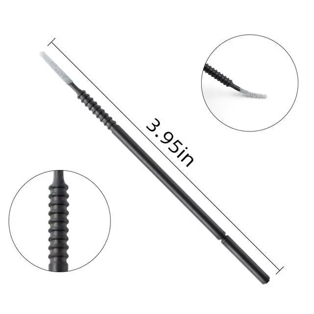Alt view image 6 of 7 - 100 Pack Disposable Micro Brush Applicator Swabs for Eyelash Extension Lash Extensions - Suitable for Cosmetic Cleaning and Applying (Black)
