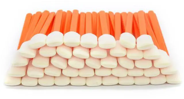 Main image of 50pcs 5.11" Square Rectangle Foam Cleaning Swab Sticks(Orange)