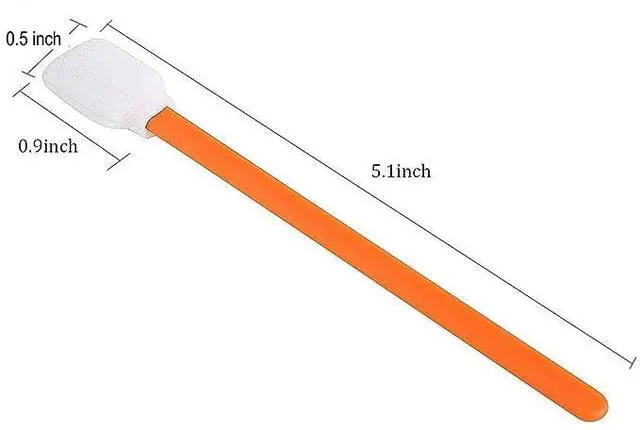 Alt view image 2 of 3 - 50pcs 5.11" Square Rectangle Foam Cleaning Swab Sticks(Orange)