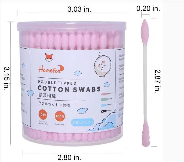 Alt view image 2 of 7 - Pink Cotton Swabs Spiral Pointed - 400 Count Organic Cotton Buds Double Side Tightly Wrapped Precision Cotton Tips Paper Stick Soft Gentle Lint-Free Cruelty-Free, Spiral & Pointy (Pink)