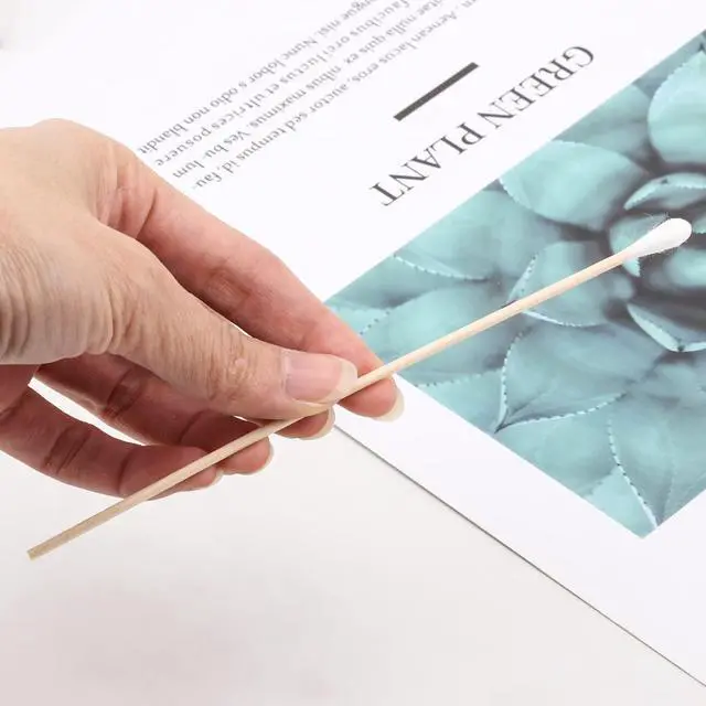 Alt view image 4 of 7 - 400 Count 6 Inch Long Cotton Swabs with Wooden Handles Cotton Tipped Applicator for Cleaning
