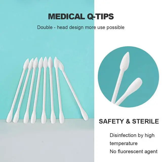 Alt view image 5 of 6 - Individually Wrapped Double Tipped Cotton Swabs, Travel Size - Pointed & Round Tip, For Ear, Makeup & Cleaning (200 Count)