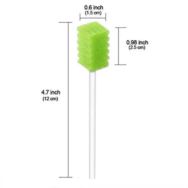 Alt view image 3 of 5 - 50 Pack Disposable Oral Swabs, Sterile Dental Sponge Swab sticks