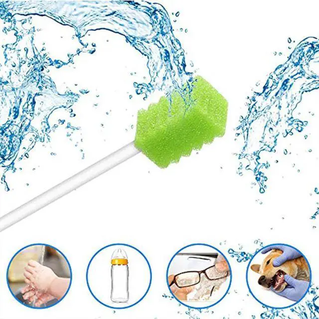 Alt view image 4 of 5 - 50 Pack Disposable Oral Swabs, Sterile Dental Sponge Swab sticks