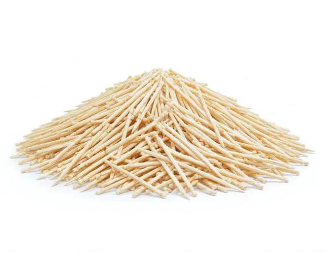Main image of Traditional Single Point Wooden Toothpicks Made from Bamboo, Bulk Pack, (1000) in a Bag