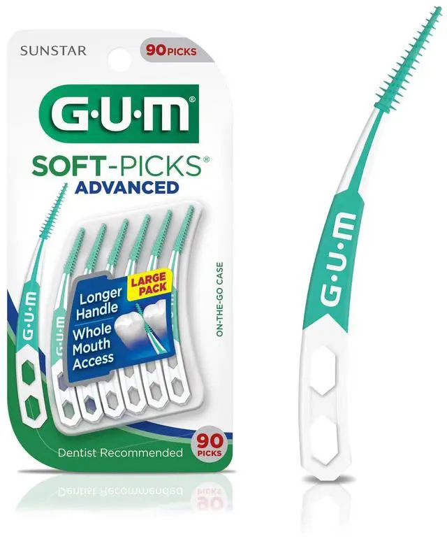 Main image of Soft-Picks Advanced Easy-to-Use Interdental Picks for Plaque Removal Health with Convenient Carry Case, Dentist Recommended, 90 Count