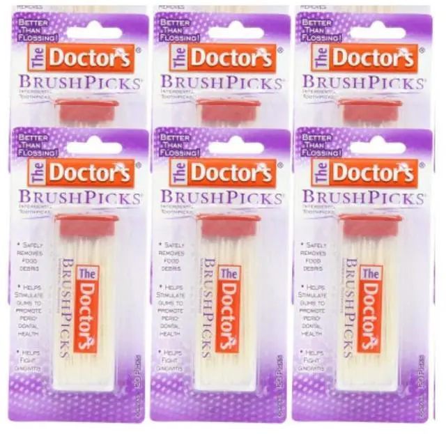Main image of The Doctor's BrushPicks Interdental Toothpicks | 120-Picks per pack | (6-Pack)