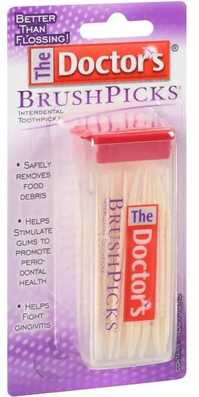 Alt view image 4 of 4 - The Doctor's BrushPicks Interdental Toothpicks | 120-Picks per pack | (6-Pack)