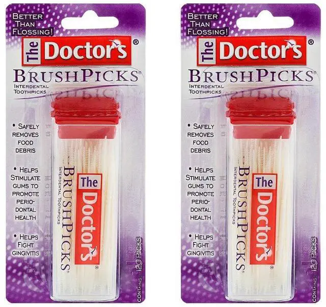 Main image of The Doctor's BrushPicks Interdental Toothpicks, 120-Picks per Pack (2-Pack)