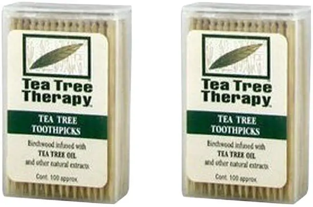 Main image of Tea Tree Therapy - Tea Tree & Menthol Toothpicks (100 Count) (2-Pack)