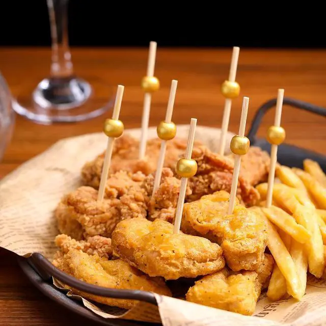 Alt view image 2 of 7 - 200 Pcs Cocktail Picks, 4.7 Inch Toothpicks for Appetizers, Bamboo Cocktail Sticks Skewers for Drinks, Desserts, Charcuterie, Wedding Party Fancy Toothpicks, Gold Pearl Mini Food Picks Decorative