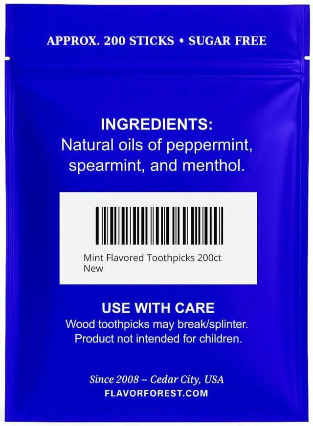 Alt view image 3 of 3 - Mint Flavored Toothpicks 200ct
