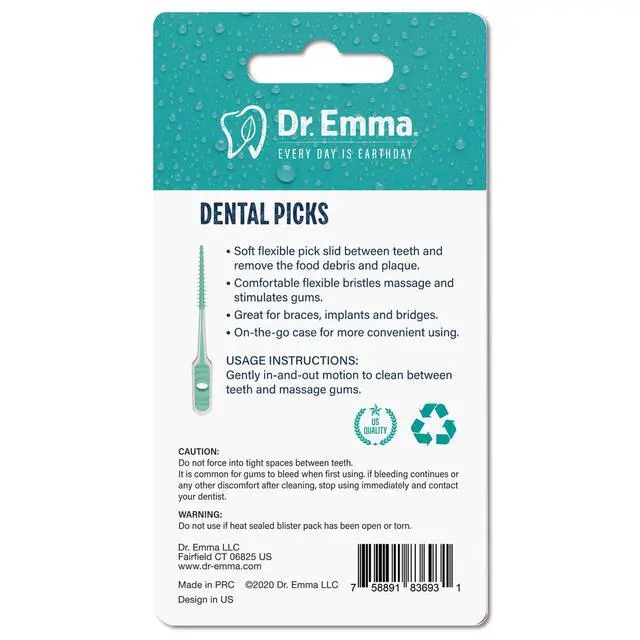 Alt view image 4 of 6 - Soft Rubberized Dental Picks Mint Brush Picks, 100 Count (4 Packs, Mint)