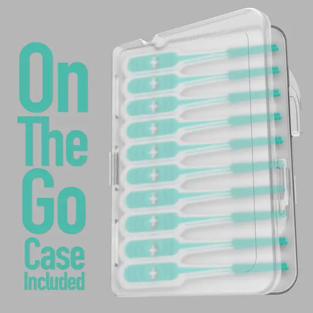 Alt view image 6 of 6 - Soft Rubberized Dental Picks Mint Brush Picks, 100 Count (4 Packs, Mint)