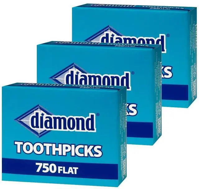 Main image of Flat Toothpicks 750ct, 3 Pack