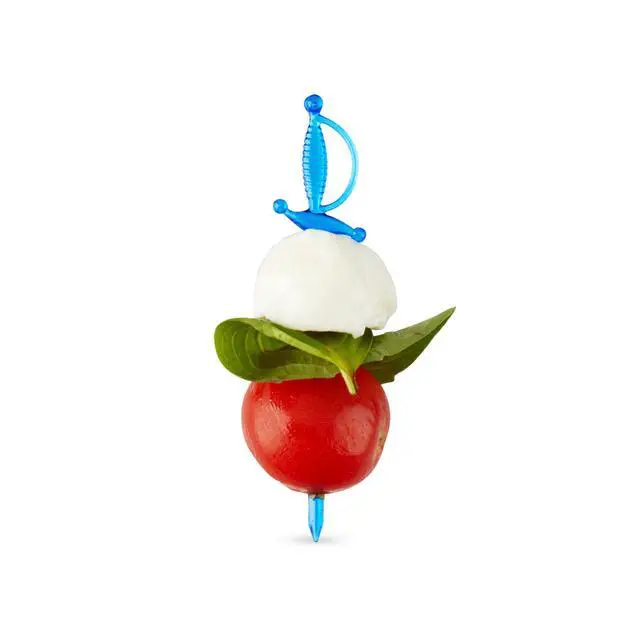 Alt view image 7 of 7 - True Spear Appetizer Picks, Mini Sword Toothpicks Plastic, Cocktail Swords Skewers for Drinks, Desserts Birthday Party Supplies, Set of 50, Multicolor