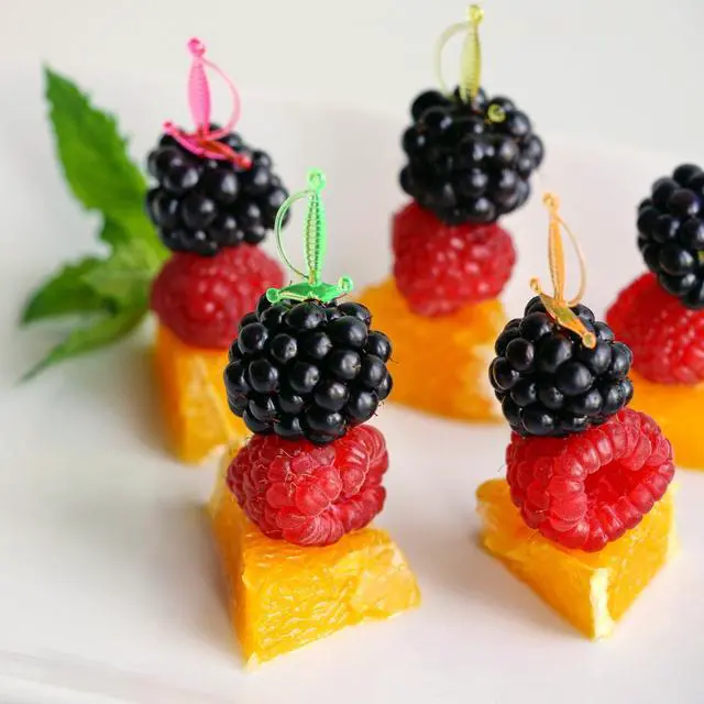 Alt view image 4 of 7 - True Spear Appetizer Picks, Mini Sword Toothpicks Plastic, Cocktail Swords Skewers for Drinks, Desserts Birthday Party Supplies, Set of 50, Multicolor