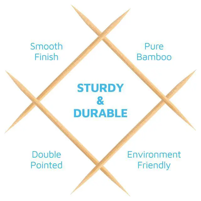 Alt view image 3 of 6 - Individually Paper Wrapped Toothpicks | Eco-Friendly Bulk Pack of 1000 Wooden Food Safe Fruit Pick for Appetizers Cocktail Barbecue & Party | Double Pointed Tooth Picks for Teeth Cleaning