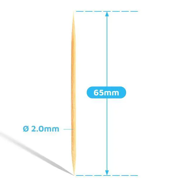 Alt view image 5 of 6 - Individually Paper Wrapped Toothpicks | Eco-Friendly Bulk Pack of 1000 Wooden Food Safe Fruit Pick for Appetizers Cocktail Barbecue & Party | Double Pointed Tooth Picks for Teeth Cleaning