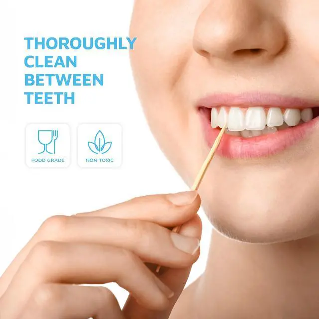 Alt view image 6 of 6 - Individually Paper Wrapped Toothpicks | Eco-Friendly Bulk Pack of 1000 Wooden Food Safe Fruit Pick for Appetizers Cocktail Barbecue & Party | Double Pointed Tooth Picks for Teeth Cleaning