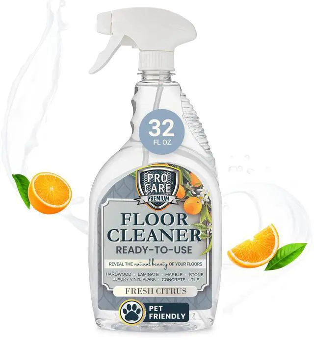 Main image of Citrus Floor Cleaner (Made in USA) | Streak Free Cleaner for Tile, Stone, Laminate, Vinyl & Natural Wood Floor Cleaner for Mopping, Floor Cleaning Solution with Citrus Aroma -32oz Spray Bottle