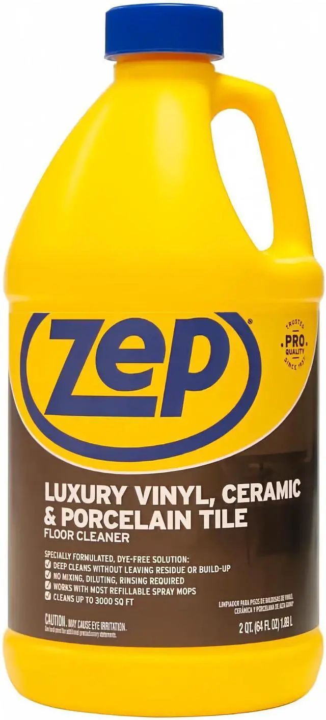 Main image of Luxury Vinyl, Ceramic and Porcelain Floor Cleaner - 64 oz. ZULVCP64 Safe for Grout, Pro Formula