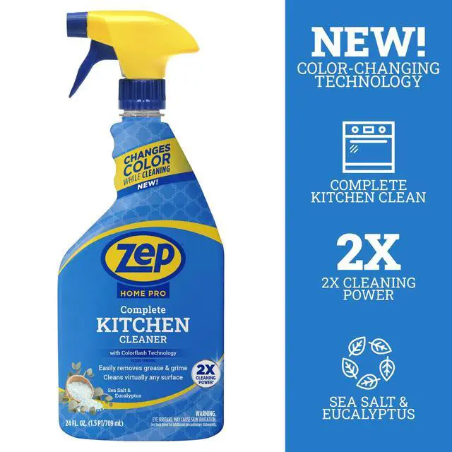 Alt view image 2 of 7 - Home Pro Complete Kitchen Cleaner with Color Flash Technology - 24 oz (Pack of 1) - R55206 - Patent Pending Formula Changes Color From Blue to White as it Cleans Away Grease
