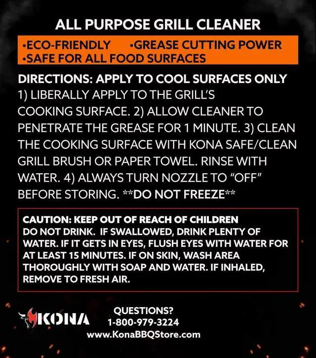 Alt view image 2 of 6 - Professional Grade Grill Cleaner for Outdoor BBQ Heavy Duty, Non-Toxic, Fume-Free Kitchen Degreaser Spray, Eco-Friendly BBQ Degreaser 23oz