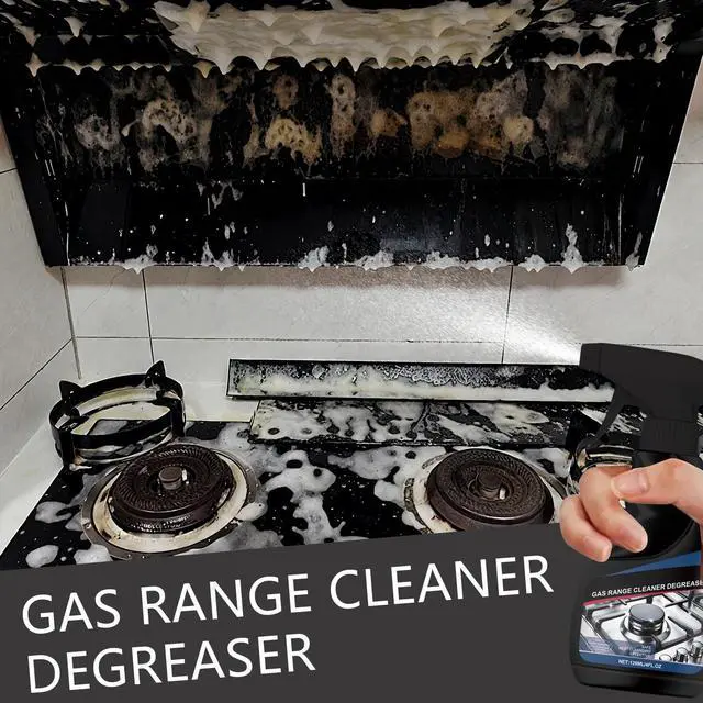 Alt view image 2 of 7 - 120ML Gas Range Cleaner Degreaser,Effective Clean Up Kitchen Oil Stains,Grease & Grime Remover, Kitchen Cooktop Cleaning Spray