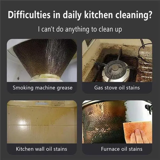 Alt view image 6 of 7 - 120ML Gas Range Cleaner Degreaser,Effective Clean Up Kitchen Oil Stains,Grease & Grime Remover, Kitchen Cooktop Cleaning Spray