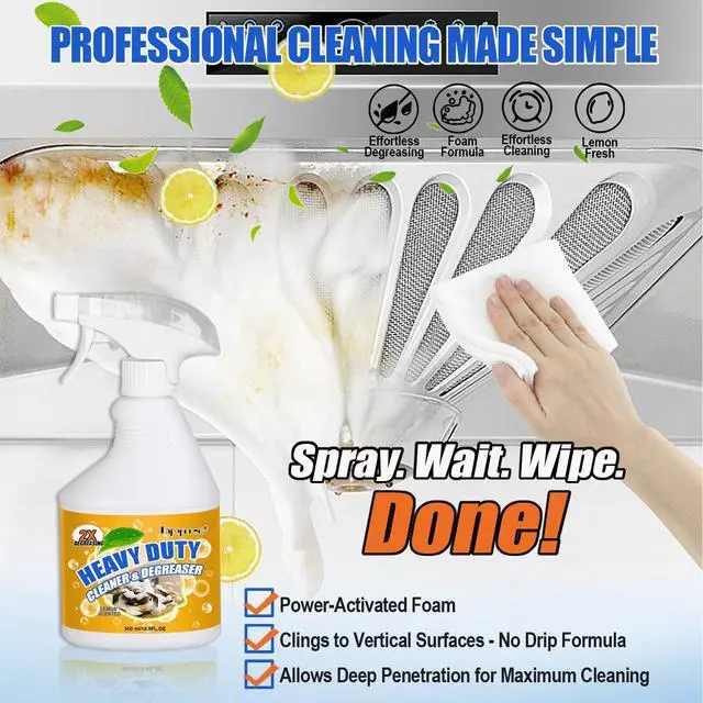 Alt view image 6 of 7 - Clean Up Kitchen Oil Stains Spray,Oven Cleaner Heavy Duty,Kitchen Foam Cleaner & Multipurpose Degreaser Spray, Removes Burnt Residue, Grease & Oil Stains from Pots, Pans and Stovetops