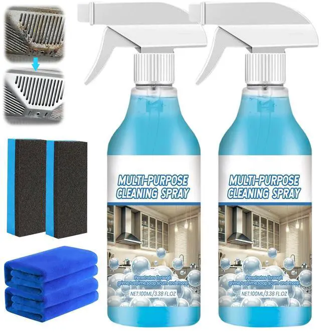 Main image of 2Pack Spray Cleaner, 2026 New Multi Purpose Cleaning Spray, Upgraded Foam Sprays for Ovens, Powerful Degreaser Sprays for Kitchen, Convenient Handheld Cleaner for Home Family,with towels and sponges