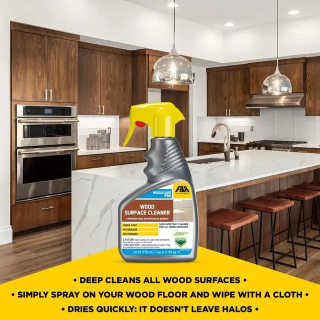 Alt view image 3 of 5 - Surface Care Solutions, , Wood Cleaner for All Wood Floors and Surfaces, Suitable as Wood Floor Cleaner Spray, Wood Furniture Cleaner, Dries Fast, Does not Damage Wood Kitchen,