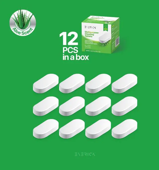 Alt view image 5 of 7 - Multipurpose Cleaning Tablets - Powerful All-Purpose Cleaner for Water Bottles Surfaces - Eco-Friendly and Gentle - 12 Pack Aloe Scented Refill Tablets - for Home Kitchen Office and Vehicles