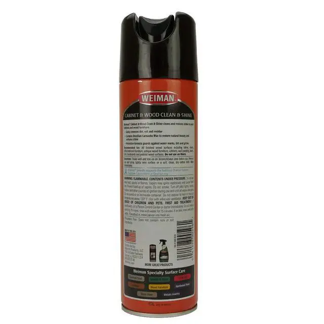 Alt view image 2 of 7 - Cabinet & Furniture Polish - 17 Ounce - Aerosol Protect Clean Polish Wax Your Wood Tables Chairs Cabinets