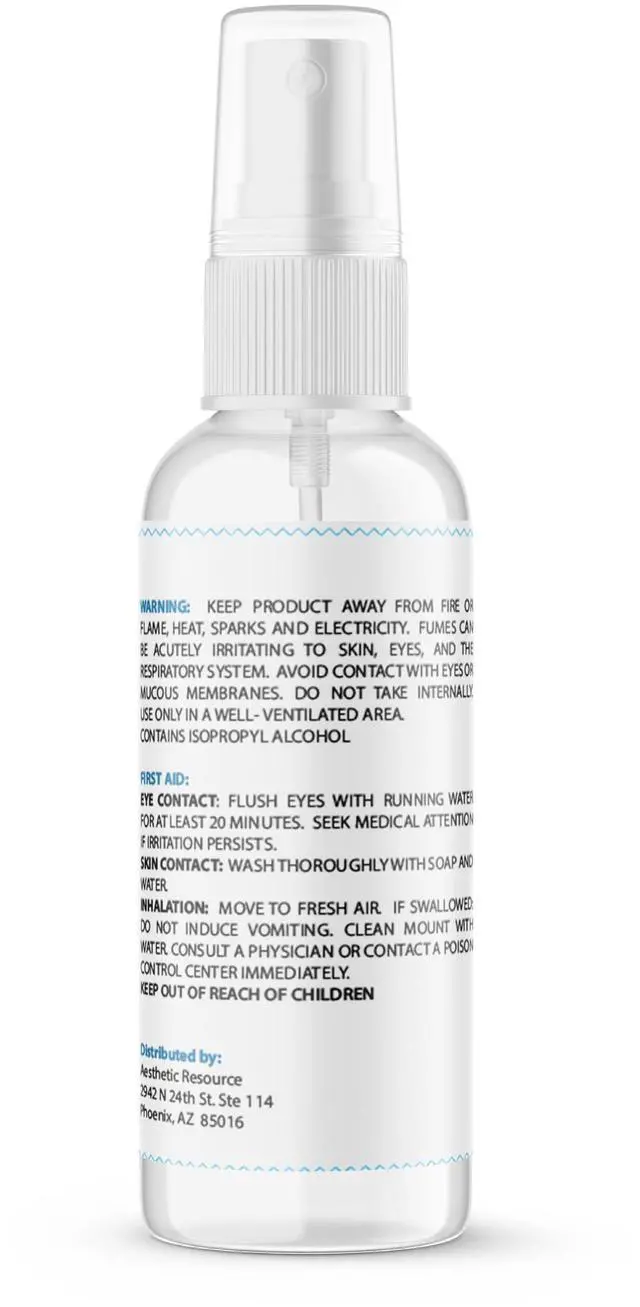 Alt view image 2 of 6 - 99% Isopropyl Alcohol Spray Disinfectant, Derma Roller Cleansing Spray, Microneedling Cleaning, Portable Isopropyl Alcohol 99 Percent Sterilizing Solution, Sanitizes on Contact, 1 Oz