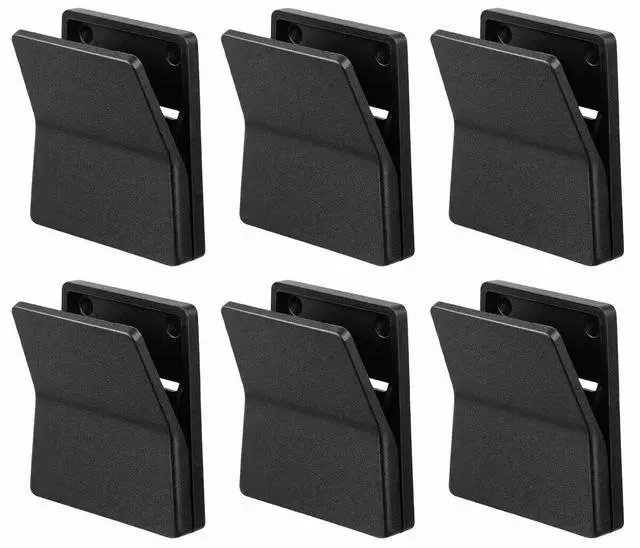 Main image of 6 Pcs Large Self Adhesive Clip, Wall Tapestry Clips No Drilling Towel Holder Adjustable Adhesive Clip for Hanging Bathroom Kitchen Home Office Hotel, Black