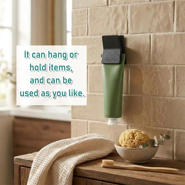 Alt view image 3 of 7 - 6 Pcs Large Self Adhesive Clip, Wall Tapestry Clips No Drilling Towel Holder Adjustable Adhesive Clip for Hanging Bathroom Kitchen Home Office Hotel, Black