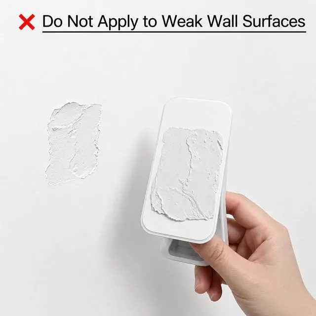 Alt view image 2 of 7 - 3 Pack Broom and Mop Holder Wall Mount, No-Drill Self Adhesive Gripper Hooks, Anti-Slip Organizer for Mop, Broom, Dustpan and Cleaning Tools