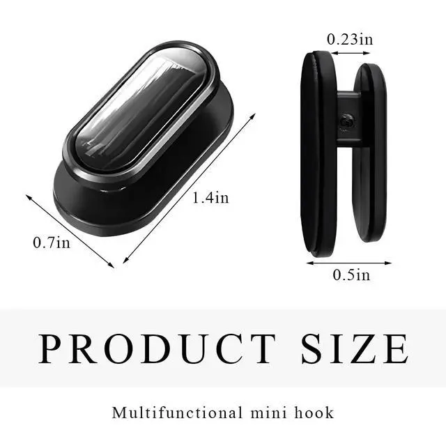 Alt view image 2 of 6 - 4 PCS Car Mini Hook, Fashion Multifunctional Wall Hanging Hooks, Durable Strong Self-Adhesive Backseat Hangers, Vehicle Hook Stickers for Keys USB Mask Earphone Cable (Glossy)
