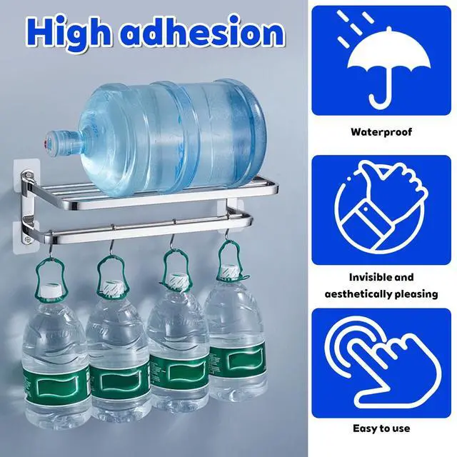 Alt view image 4 of 7 - 20 PCS Self Adhesive Wall Mount Non-Trace Screw Hook Stickers