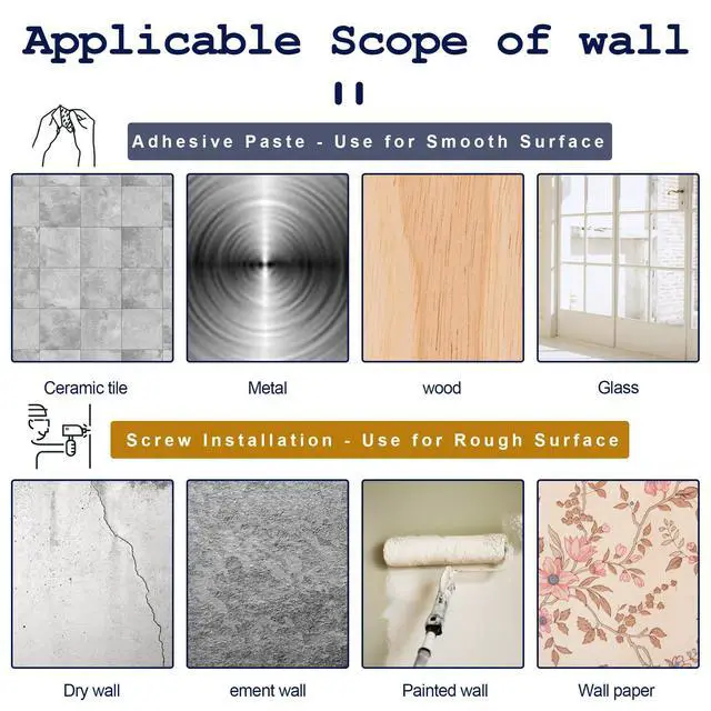 Alt view image 6 of 7 - Self Adhesive No Drill Adjustable Curtain Rod Holder Hooks Brackets, Nail Free, No Drilling Hangers for Bathroom, Kitchen, Home, Bathroom and Hotel, Transparent, 8PCS