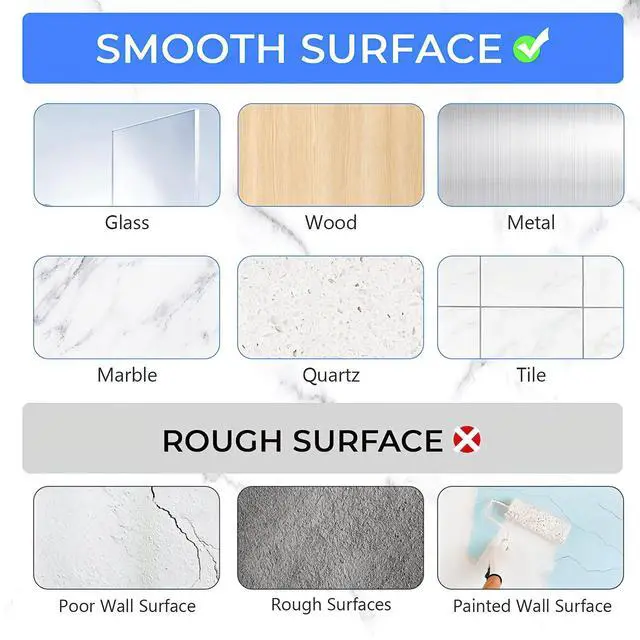 Alt view image 6 of 7 - Shower Caddy Adhesive Replacement Hooks, Strong Waterproof Strips, No Drilling for Bathroom Shelves, Kitchen Racks, and Soap Holders (Transparent-14 Pack)