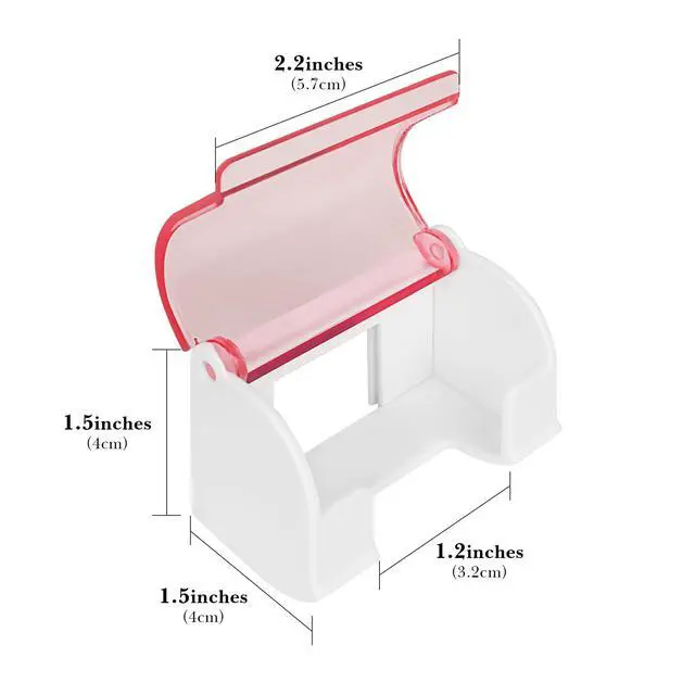Alt view image 2 of 7 - 2 Pack Razor Holder with Cover for Shower Wall, Self Adhesive Razor Stand Shaver Organizer, Plastic Razor Hanger Hooks Compatible with Gillette Venus, Flamingo, BIC, Billie (Clear Pink)