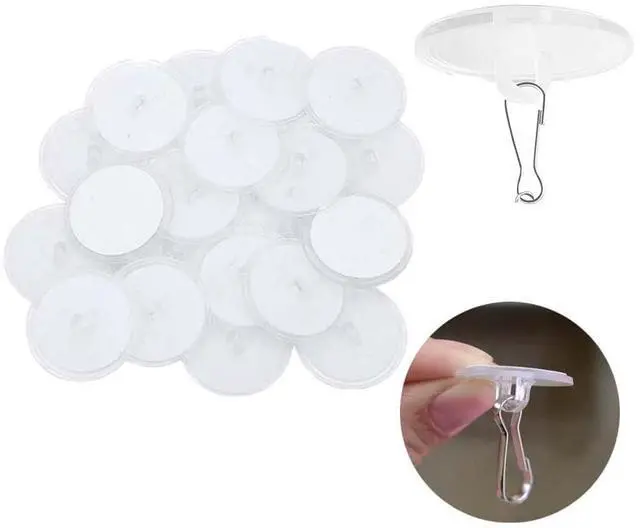 Main image of 40 Pack Self Adhesive Wall Hook Sticky Ceiling Hooks Small Disc Sticker Hanger for Christmas Festival Wedding Decorations Baloon Storage Display 2cm/0.78