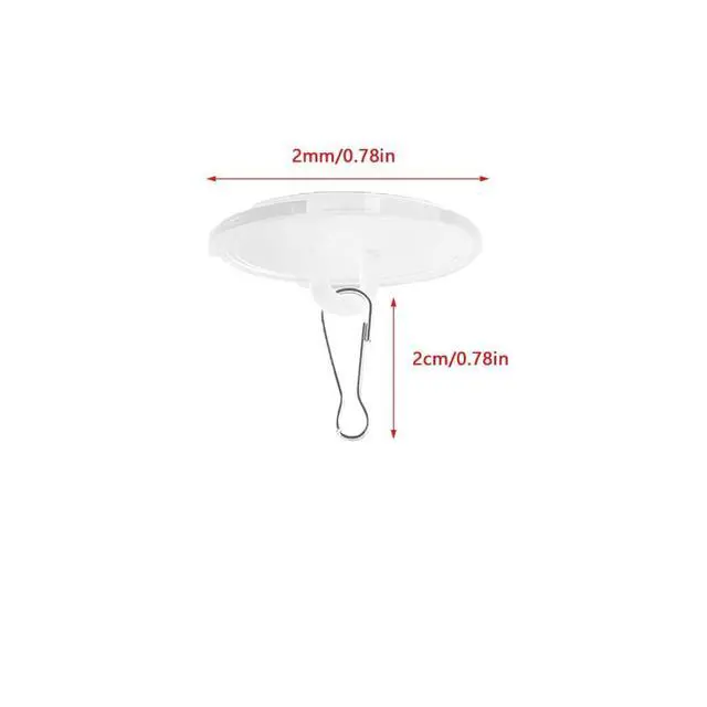 Alt view image 2 of 6 - 40 Pack Self Adhesive Wall Hook Sticky Ceiling Hooks Small Disc Sticker Hanger for Christmas Festival Wedding Decorations Baloon Storage Display 2cm/0.78