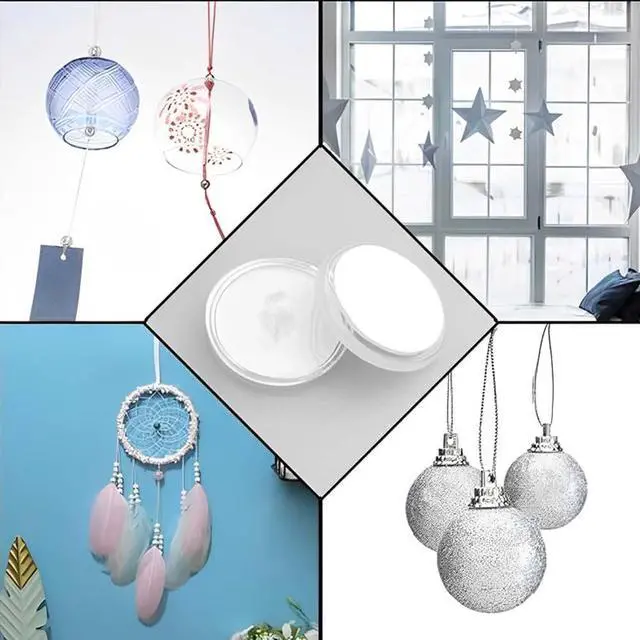 Alt view image 4 of 6 - 40 Pack Self Adhesive Wall Hook Sticky Ceiling Hooks Small Disc Sticker Hanger for Christmas Festival Wedding Decorations Baloon Storage Display 2cm/0.78