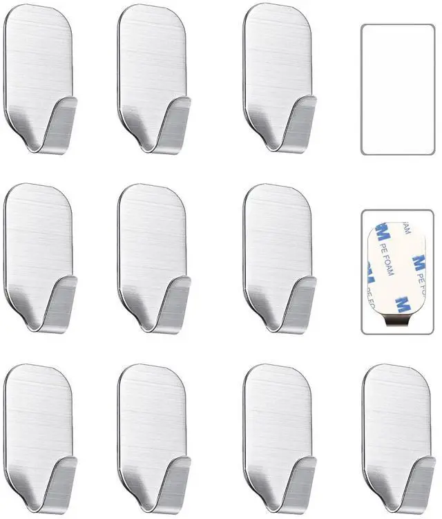 Main image of Small Self Adhesive Hooks for Hanging Heavy Duty Stick On Hooks Wall